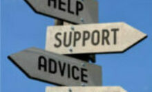 help support sign post